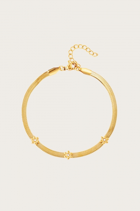 Flower bracelet Gold
