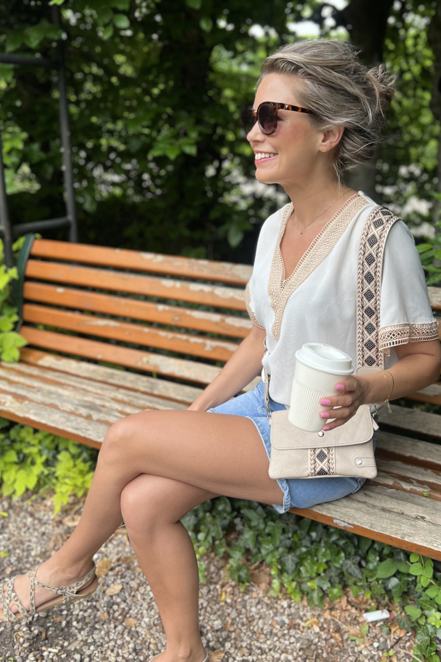 bohemian shirt beige