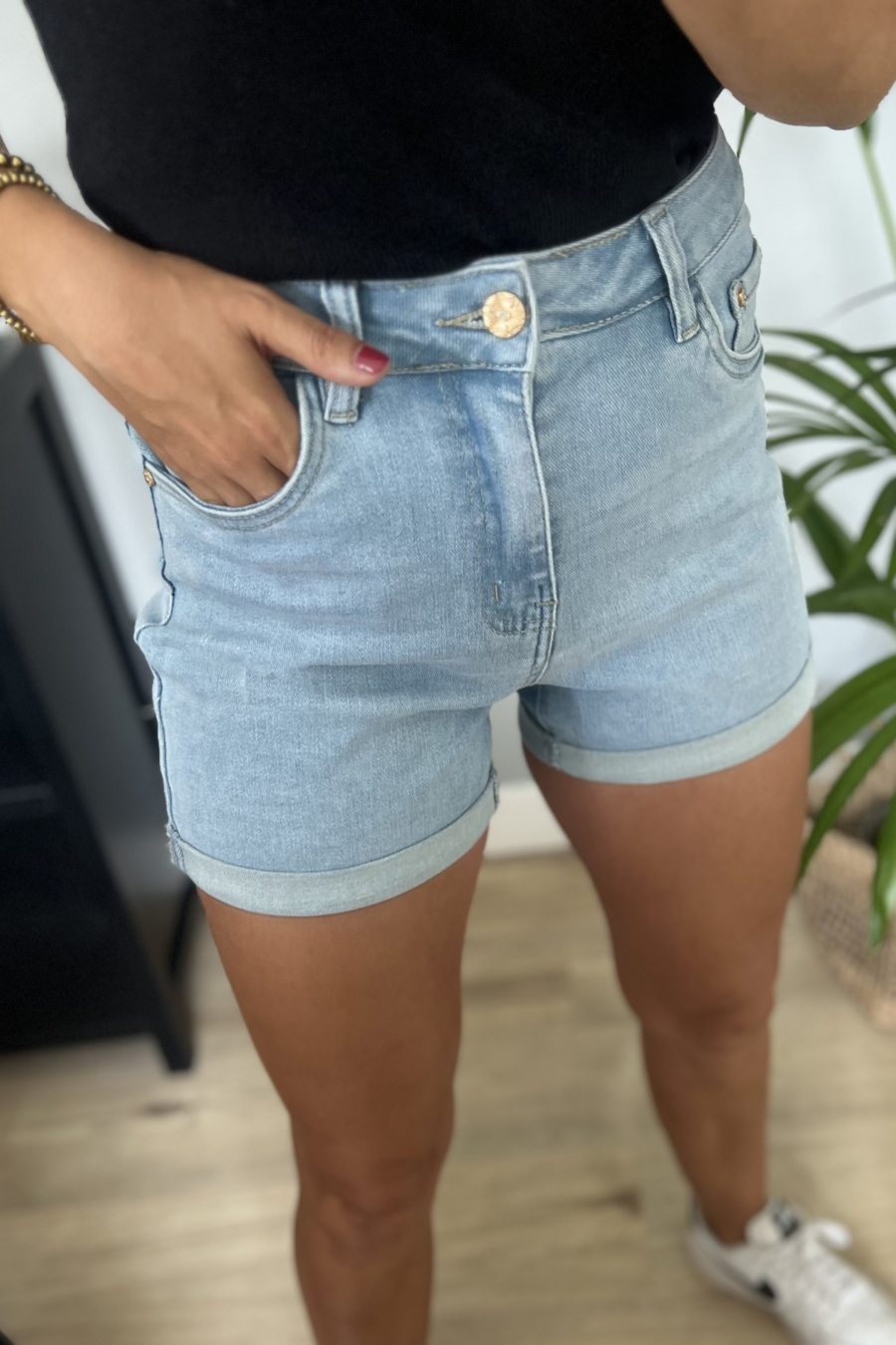 Jeans short lichtblauw